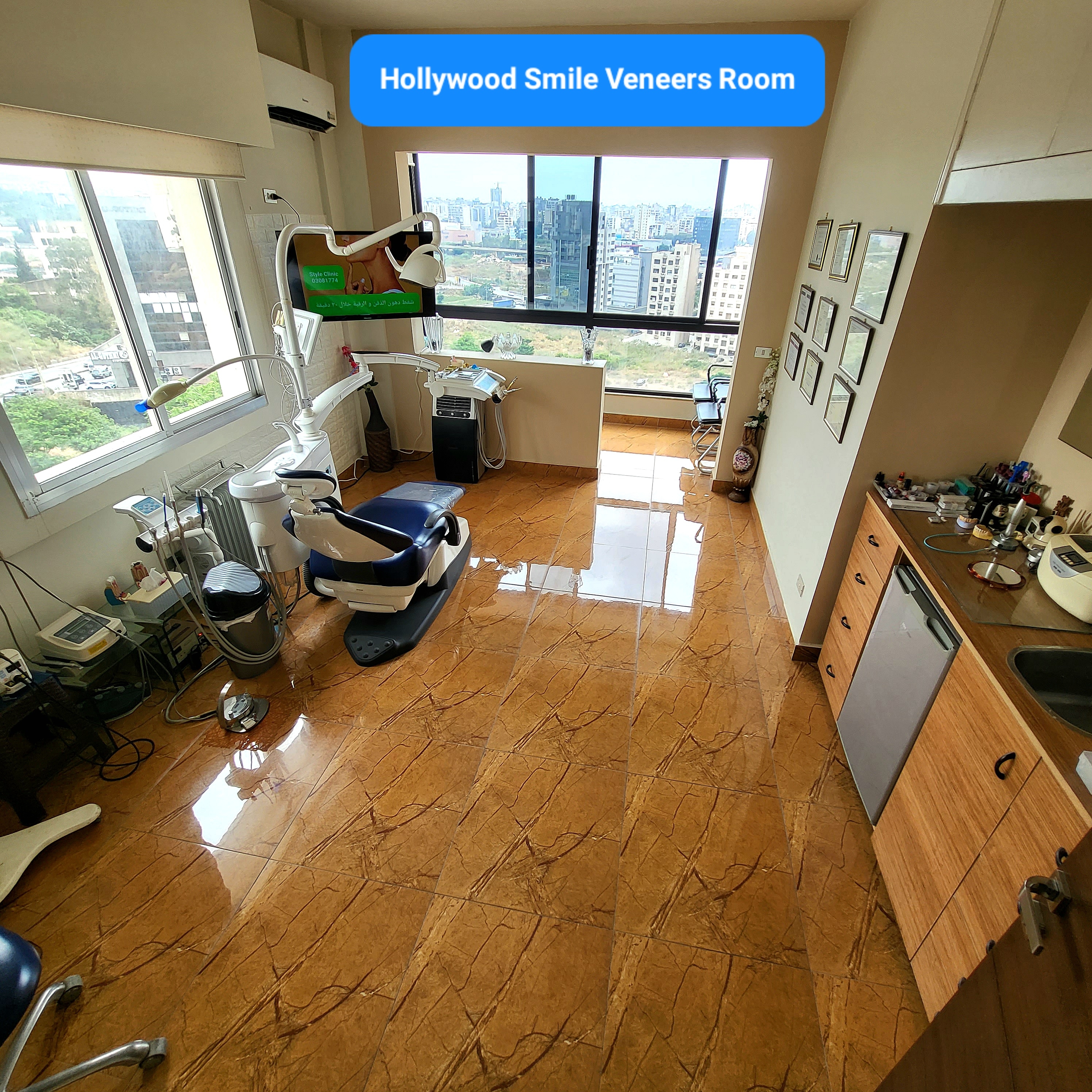 Dental veneers and cosmetic dentistry room
